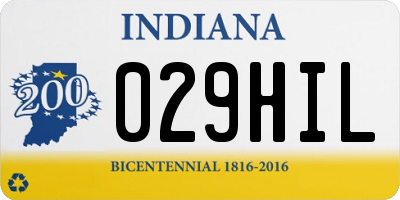 IN license plate 029HIL