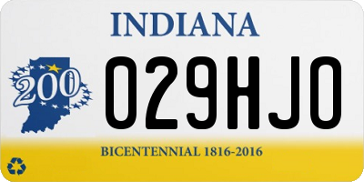 IN license plate 029HJO