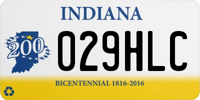 IN license plate 029HLC