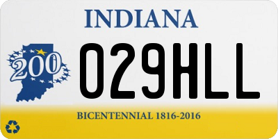 IN license plate 029HLL