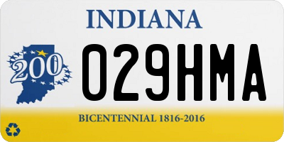 IN license plate 029HMA