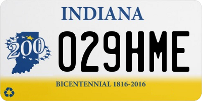 IN license plate 029HME