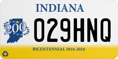 IN license plate 029HNQ