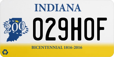 IN license plate 029HOF