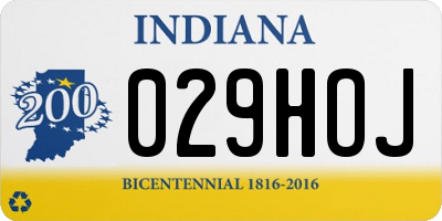 IN license plate 029HOJ