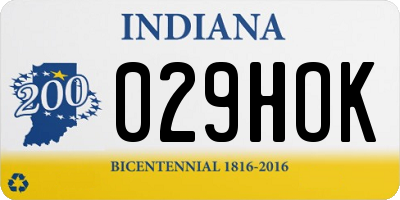 IN license plate 029HOK