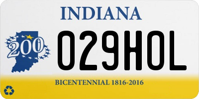 IN license plate 029HOL