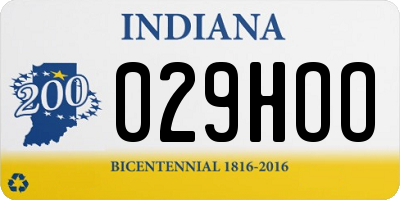 IN license plate 029HOO