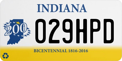 IN license plate 029HPD