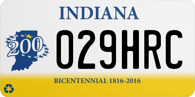 IN license plate 029HRC