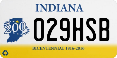IN license plate 029HSB