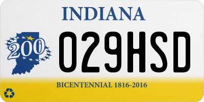 IN license plate 029HSD