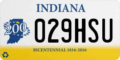 IN license plate 029HSU