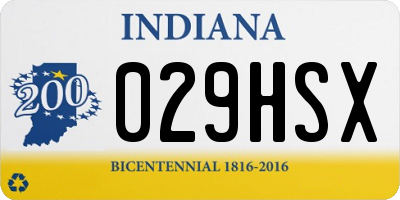 IN license plate 029HSX