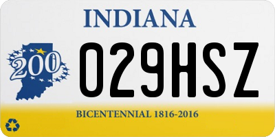 IN license plate 029HSZ