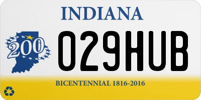 IN license plate 029HUB