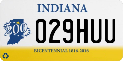 IN license plate 029HUU