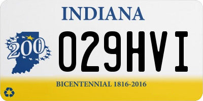 IN license plate 029HVI
