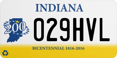 IN license plate 029HVL