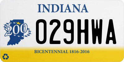IN license plate 029HWA