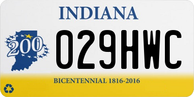 IN license plate 029HWC