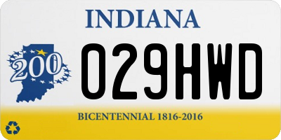 IN license plate 029HWD
