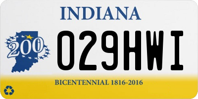 IN license plate 029HWI