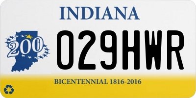 IN license plate 029HWR