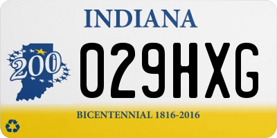 IN license plate 029HXG
