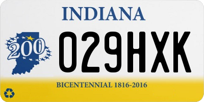 IN license plate 029HXK