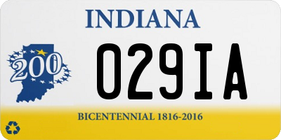 IN license plate 029IA