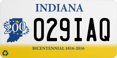 IN license plate 029IAQ