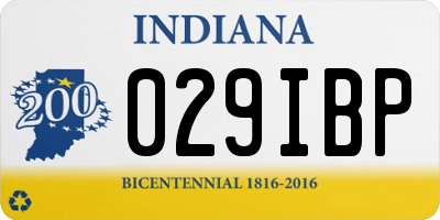 IN license plate 029IBP