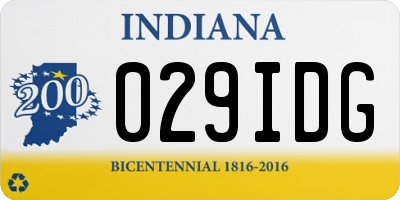 IN license plate 029IDG