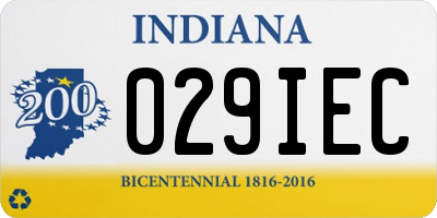 IN license plate 029IEC