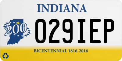 IN license plate 029IEP