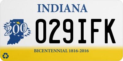 IN license plate 029IFK