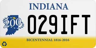 IN license plate 029IFT