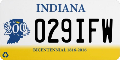IN license plate 029IFW