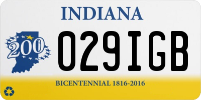 IN license plate 029IGB