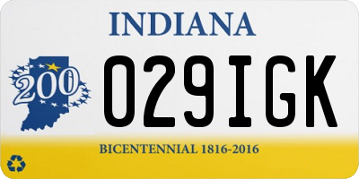 IN license plate 029IGK