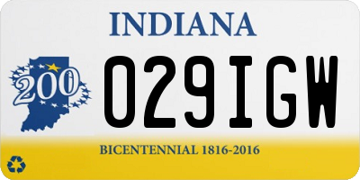 IN license plate 029IGW