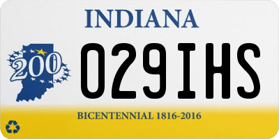 IN license plate 029IHS