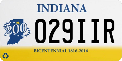 IN license plate 029IIR