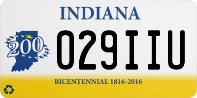 IN license plate 029IIU