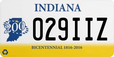IN license plate 029IIZ
