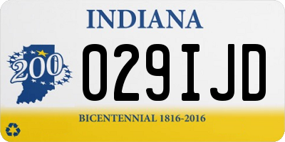 IN license plate 029IJD