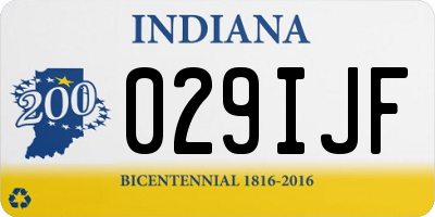 IN license plate 029IJF