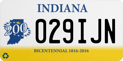 IN license plate 029IJN