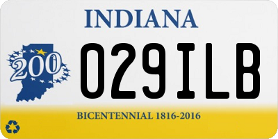 IN license plate 029ILB